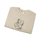 Black Peace Hand Sign with Flowers Sweatshirt