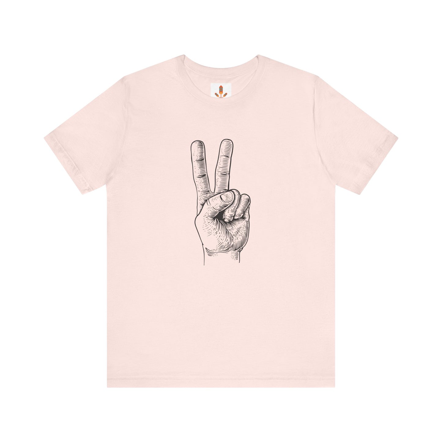 Peace Hand Sign Drawing T-shirt