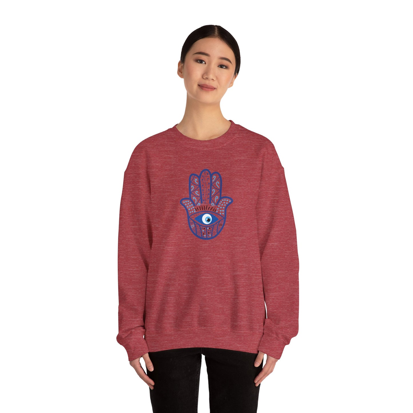 Hamsa Hand with Blue Eye Sweatshirt