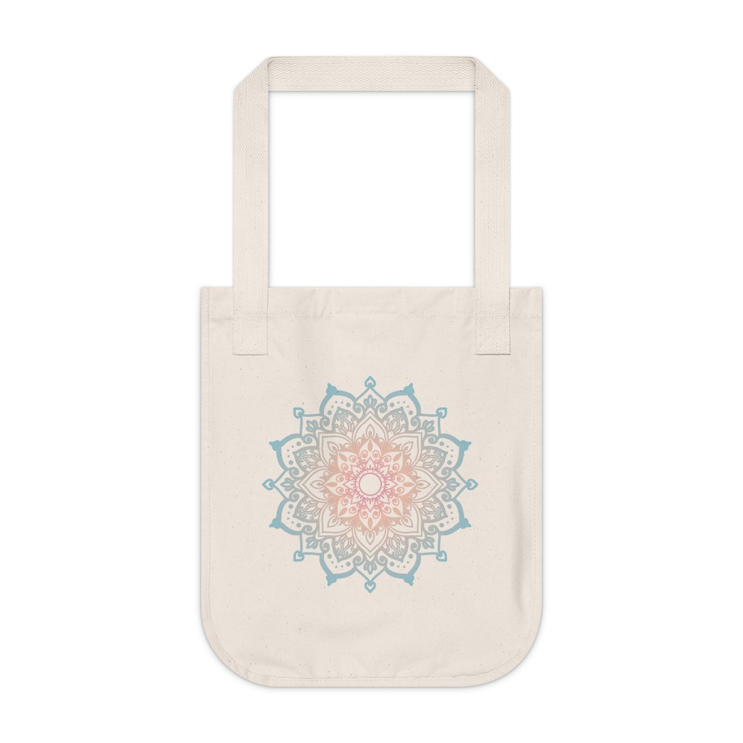 Flower Mandala Organic Canvas Tote Bag