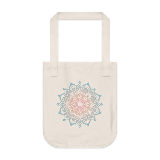 Flower Mandala Organic Canvas Tote Bag