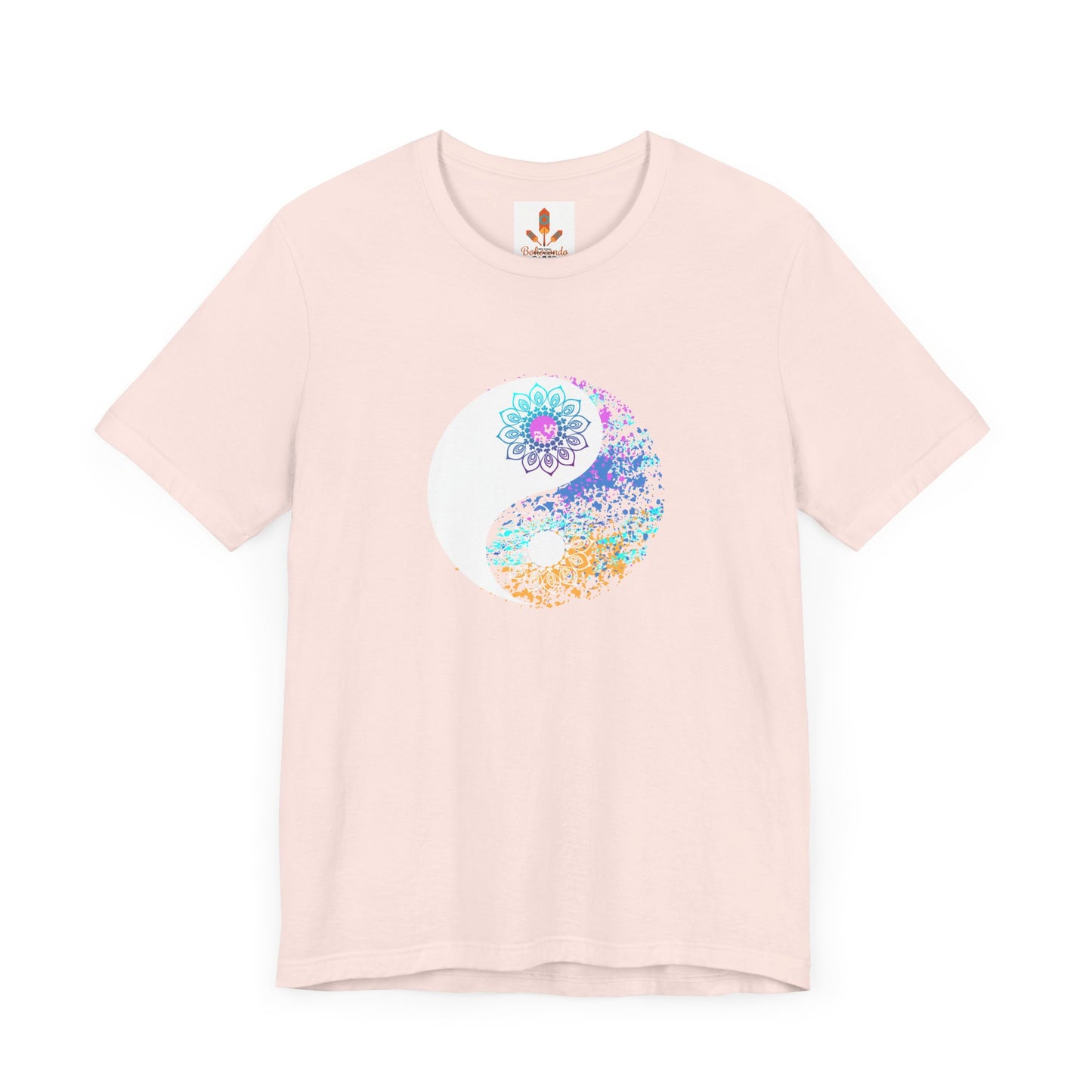 Colorful Lotus Yin Yang T-shirt