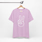 White Simple Peace Hand Sign T-shirt