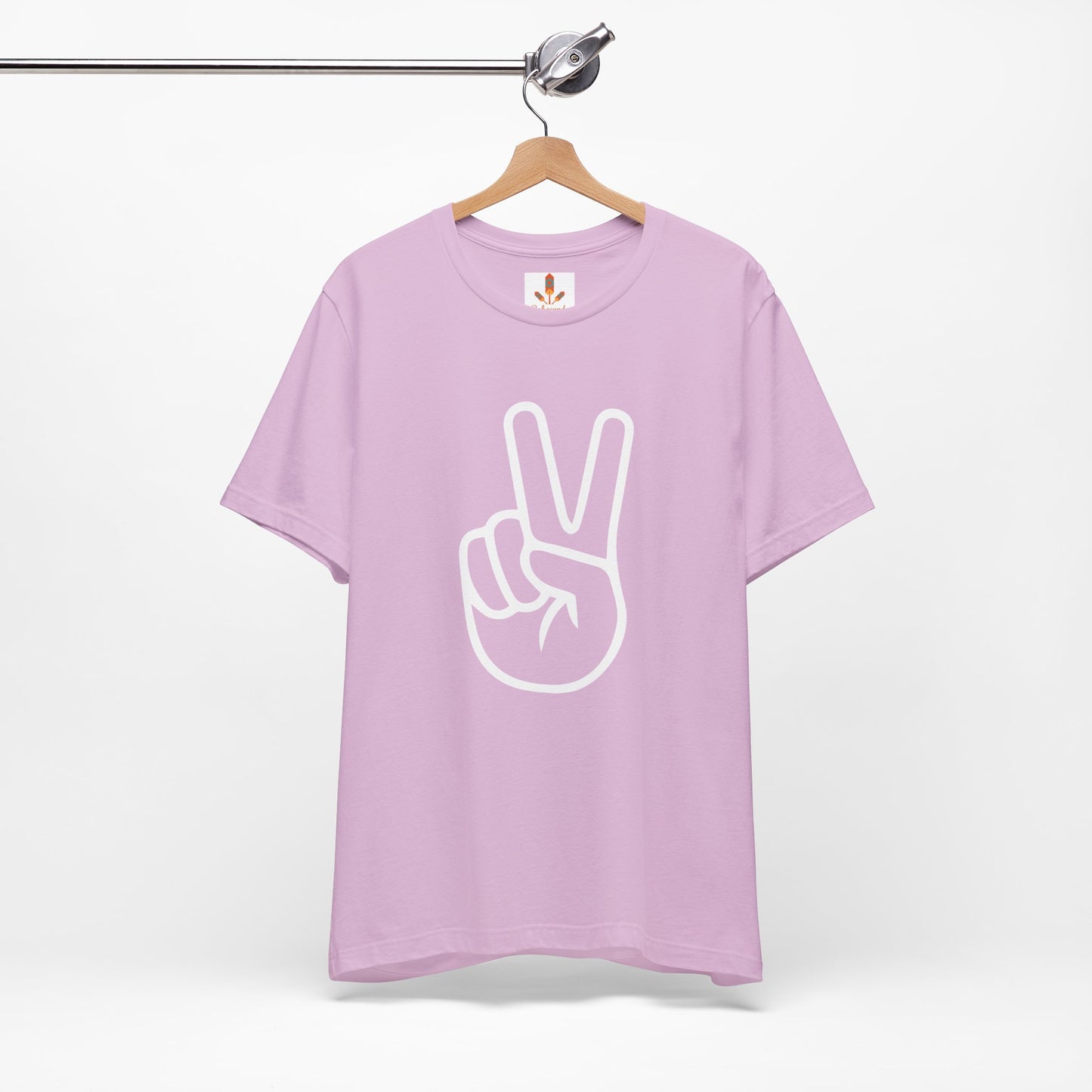 White Simple Peace Hand Sign T-shirt