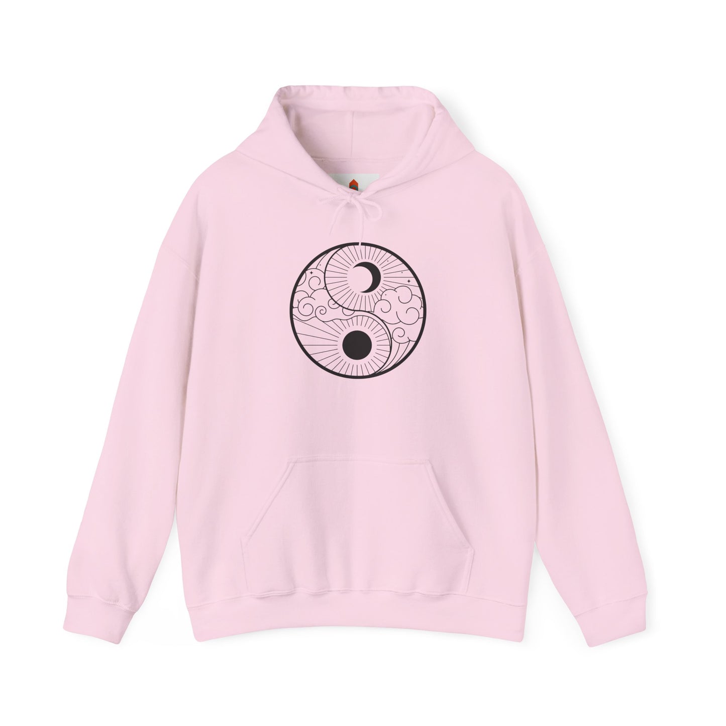 Yin Yang Sun and Moon Design Hoodie