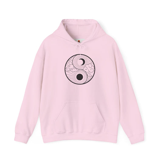 Yin Yang Sun and Moon Design Hoodie