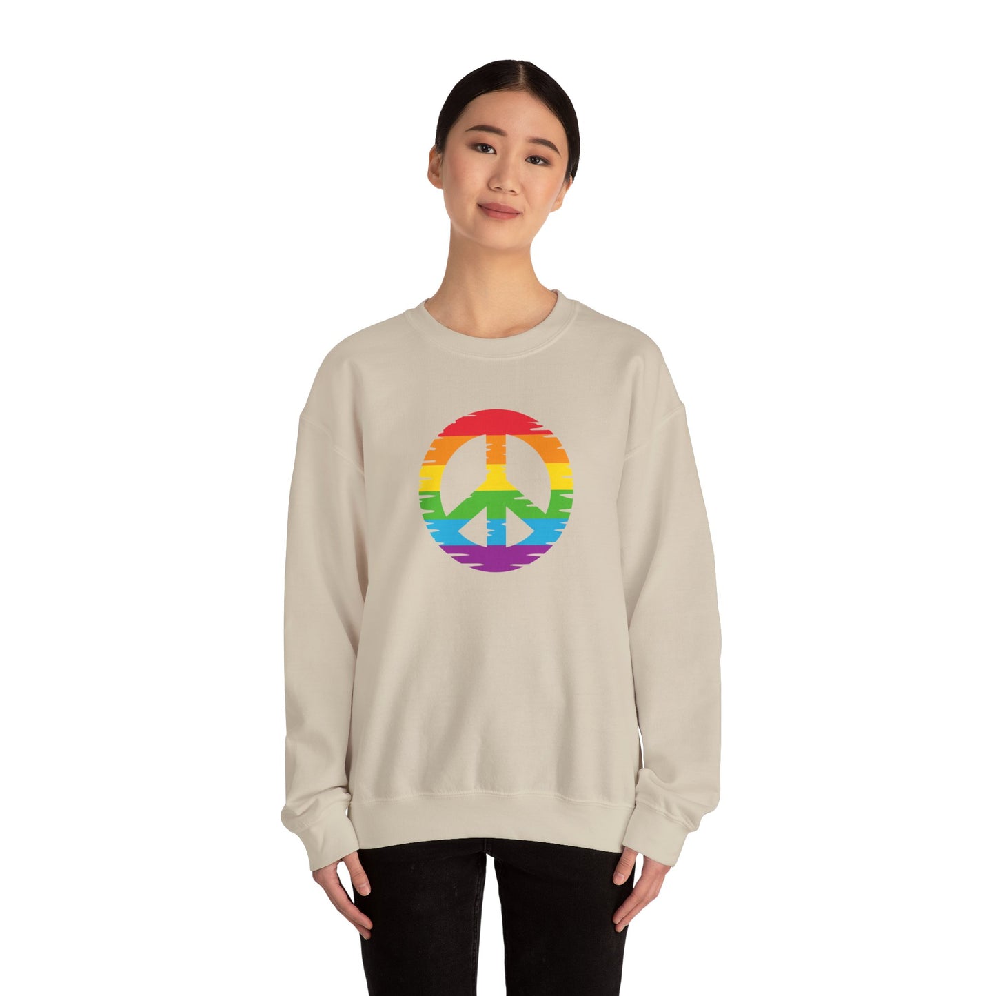 Rainbow Peace Sign Sweatshirt