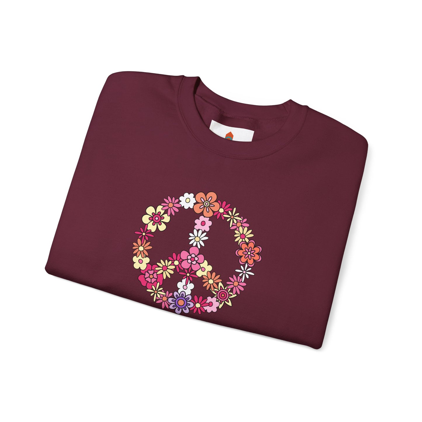 Peace Sign made from Flowers Sweatshirt