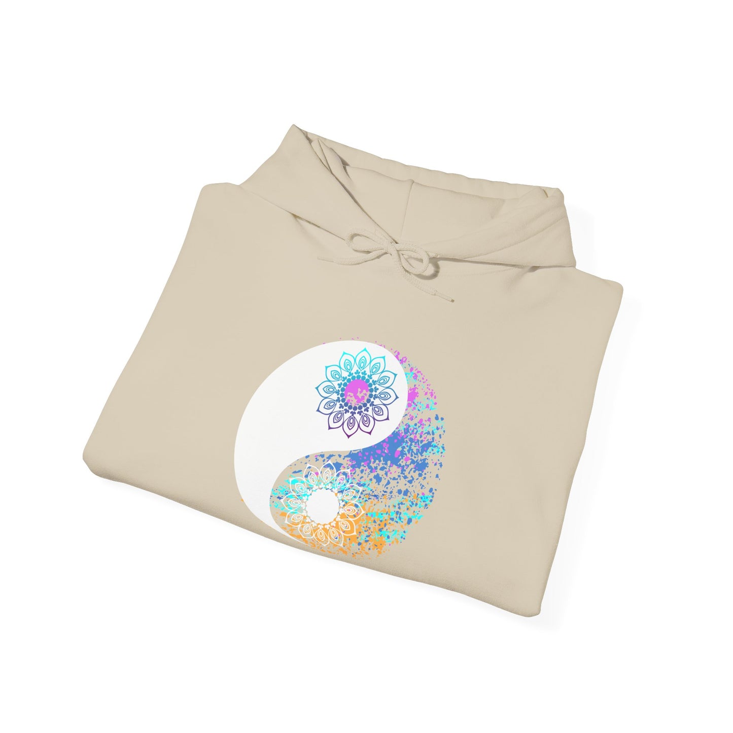 Colorful Lotus Yin Yang Hoodie