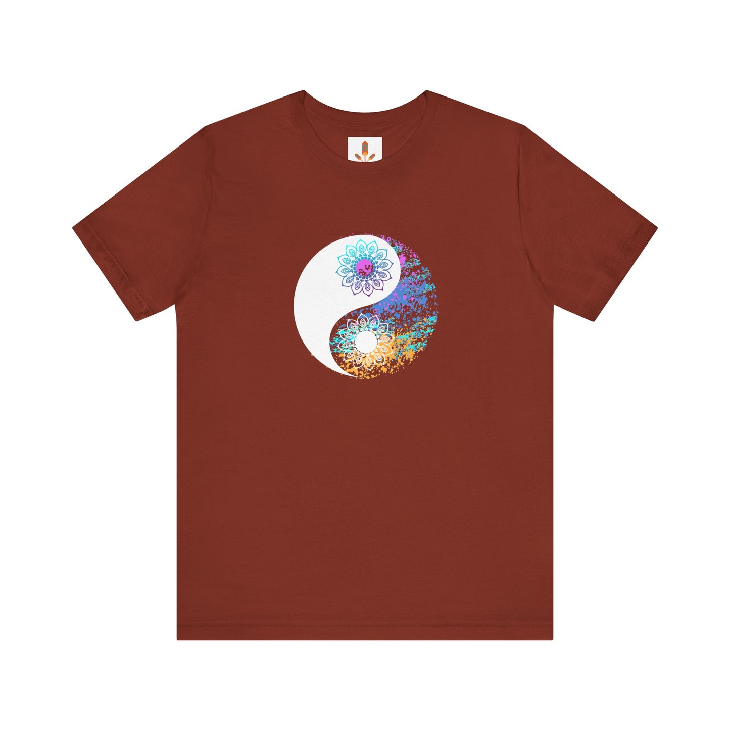 Colorful Lotus Yin Yang T-shirt