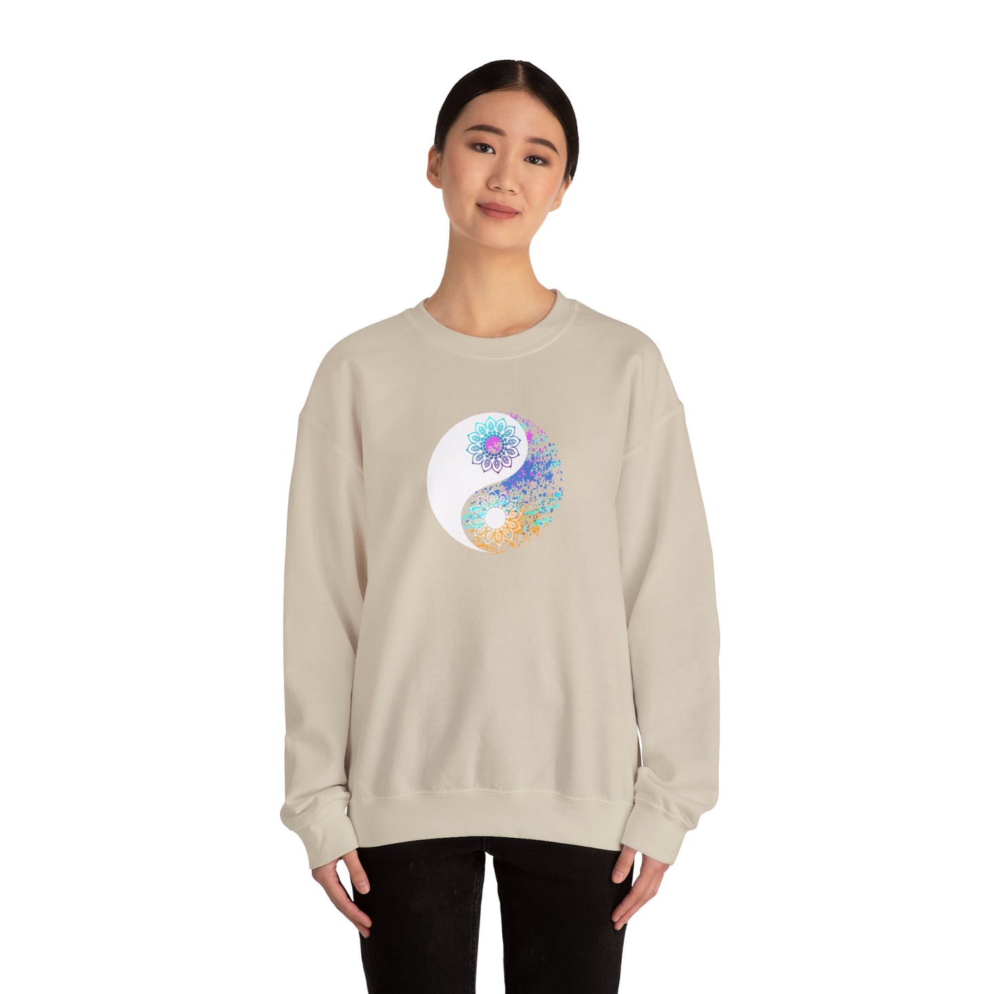 Colorful Lotus Yin Yang Sweatshirt