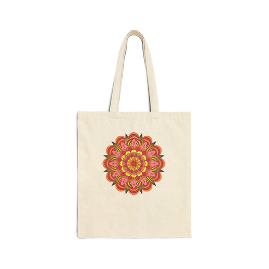 Geometric Mandala Cotton Tote Bag