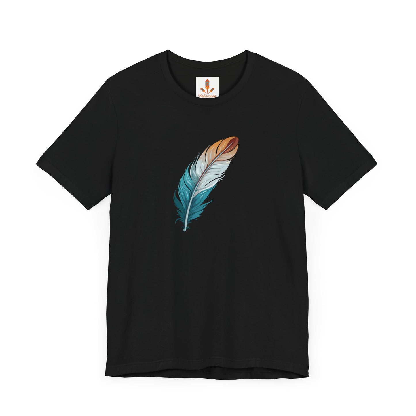 Blue and White Feather T-shirt