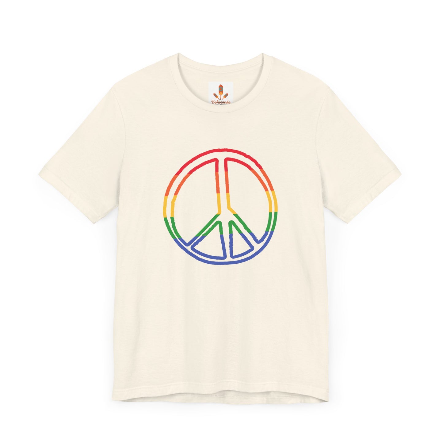 Drawing of Rainbow Peace Sign T-shirt