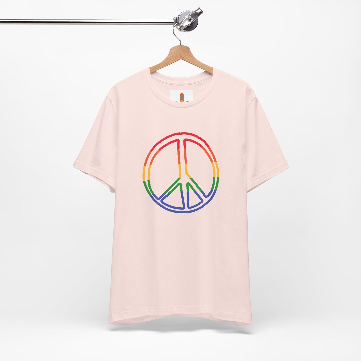 Drawing of Rainbow Peace Sign T-shirt