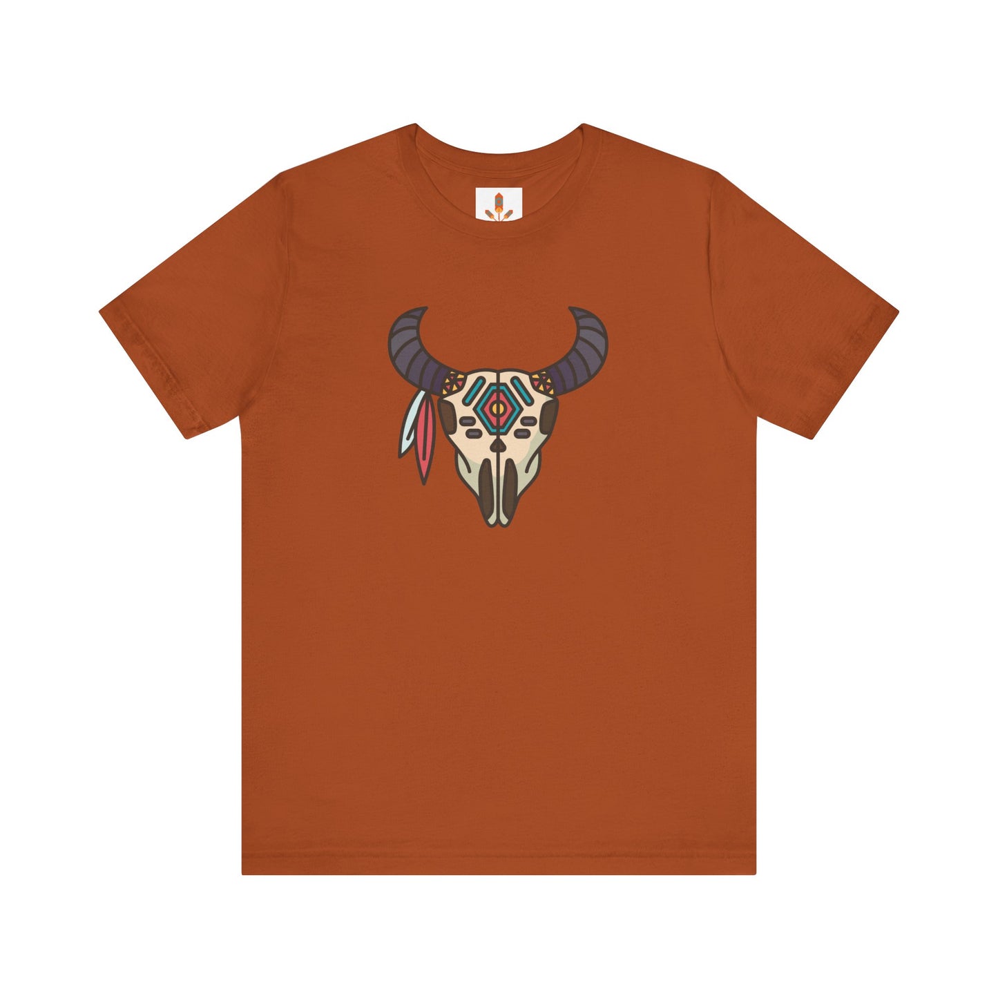 Buffalo Skull with Native Patterns T-shirt