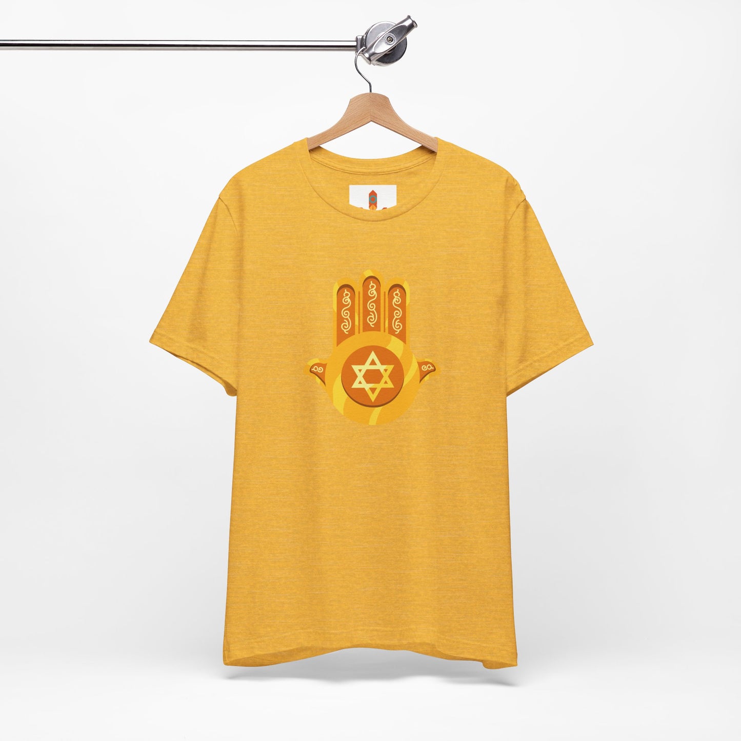 Golden Hamsa Hand with Star of David T-shirt