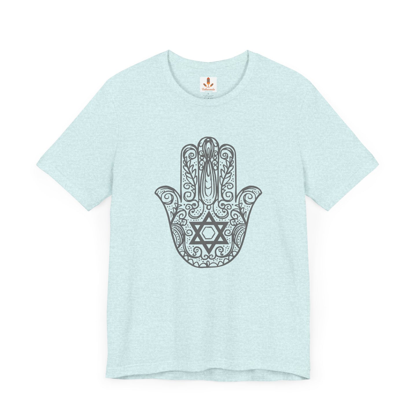 Intricate Hamsa Hand with Star of David T-shirt