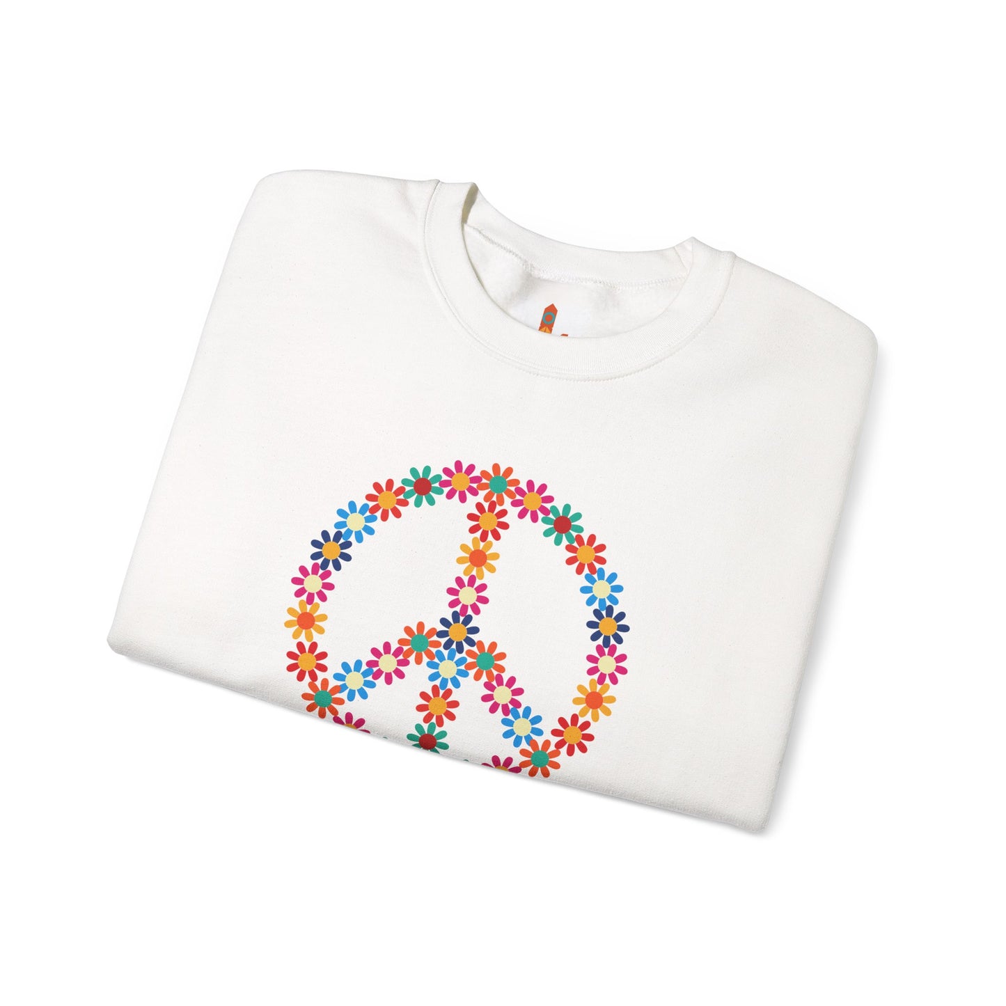 Peace Sign made of Flowers Sweatshirt
