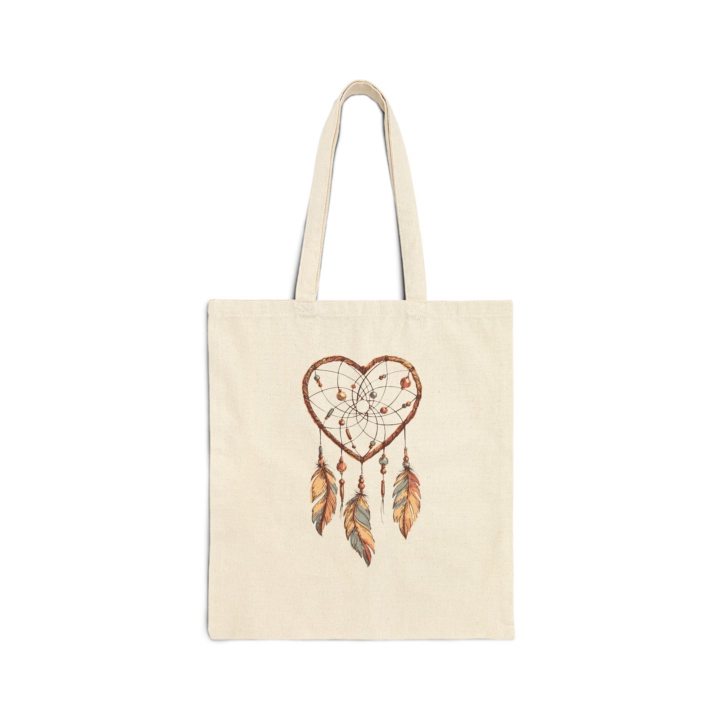 Heart Dream Catcher Cotton Tote Bag