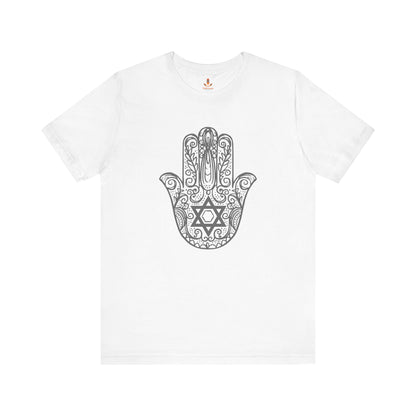 Intricate Hamsa Hand with Star of David T-shirt