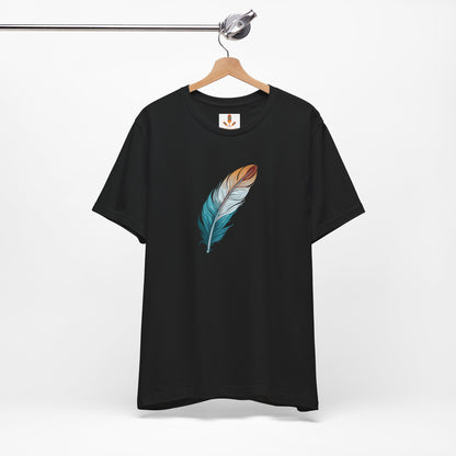 Blue and White Feather T-shirt