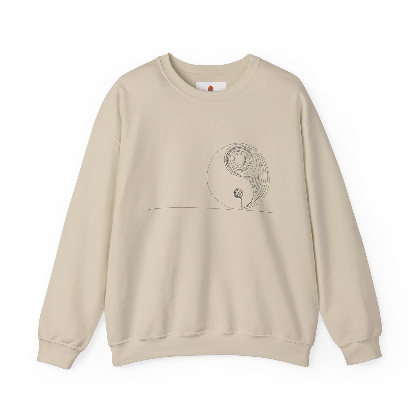 Minimalistic Yin Yang Drawing Sweatshirt