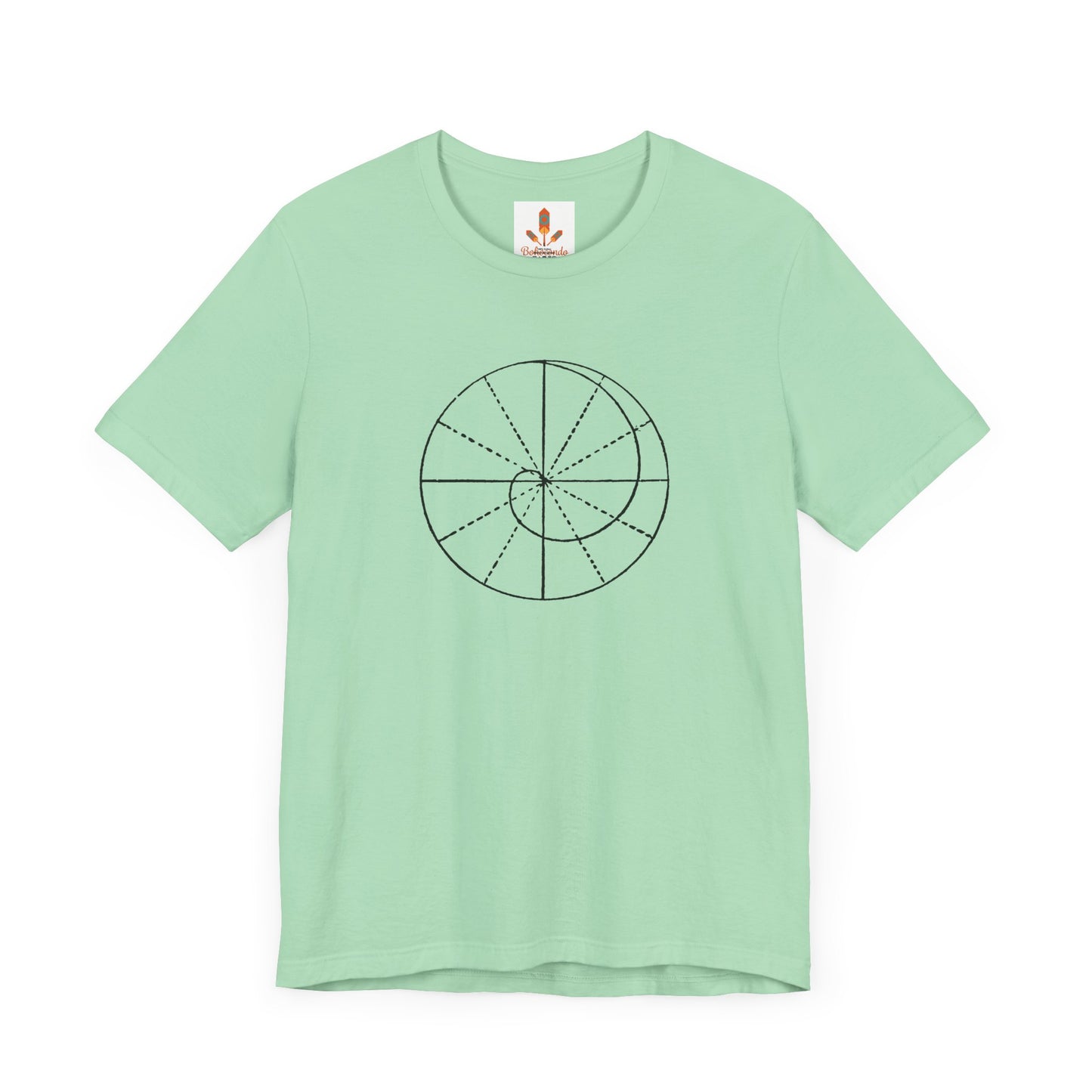 Spiral of Life in Circle Drawing T-shirt