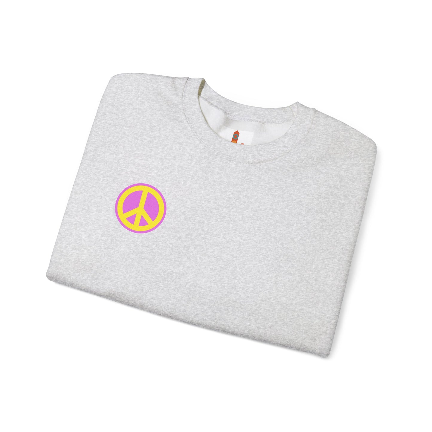 Yellow and Purple Peace Sign Sweatshirt