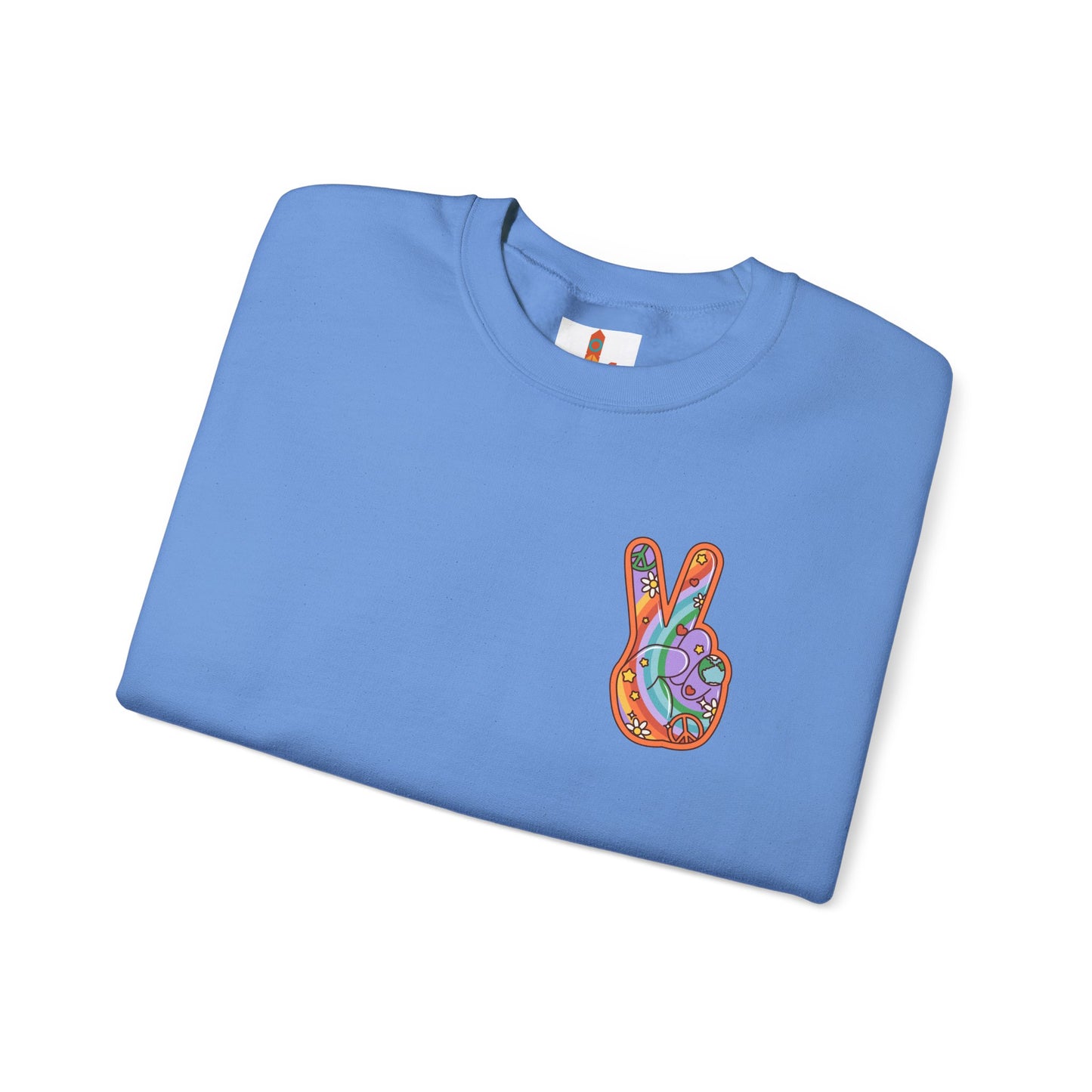Hippie Peace Hand Sign Sweatshirt