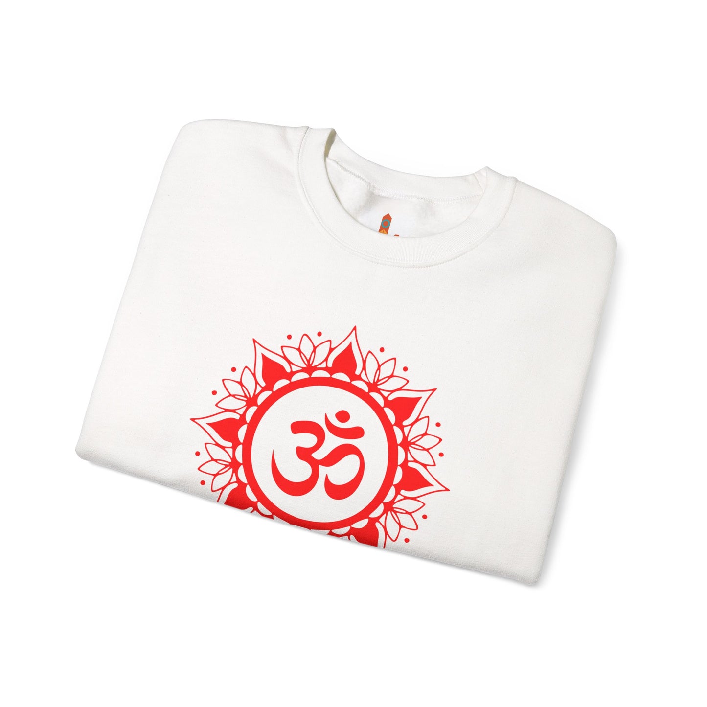 Red Om Lotus Design Sweatshirt
