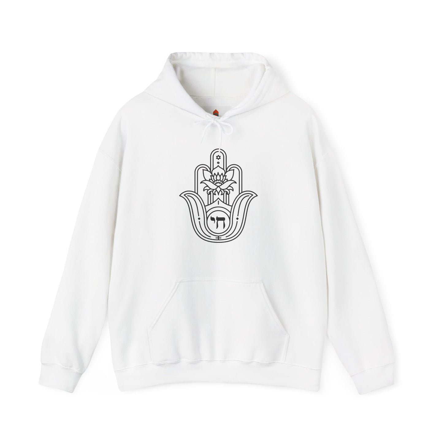 Hamsa Hand with Lotus Design Hoodie