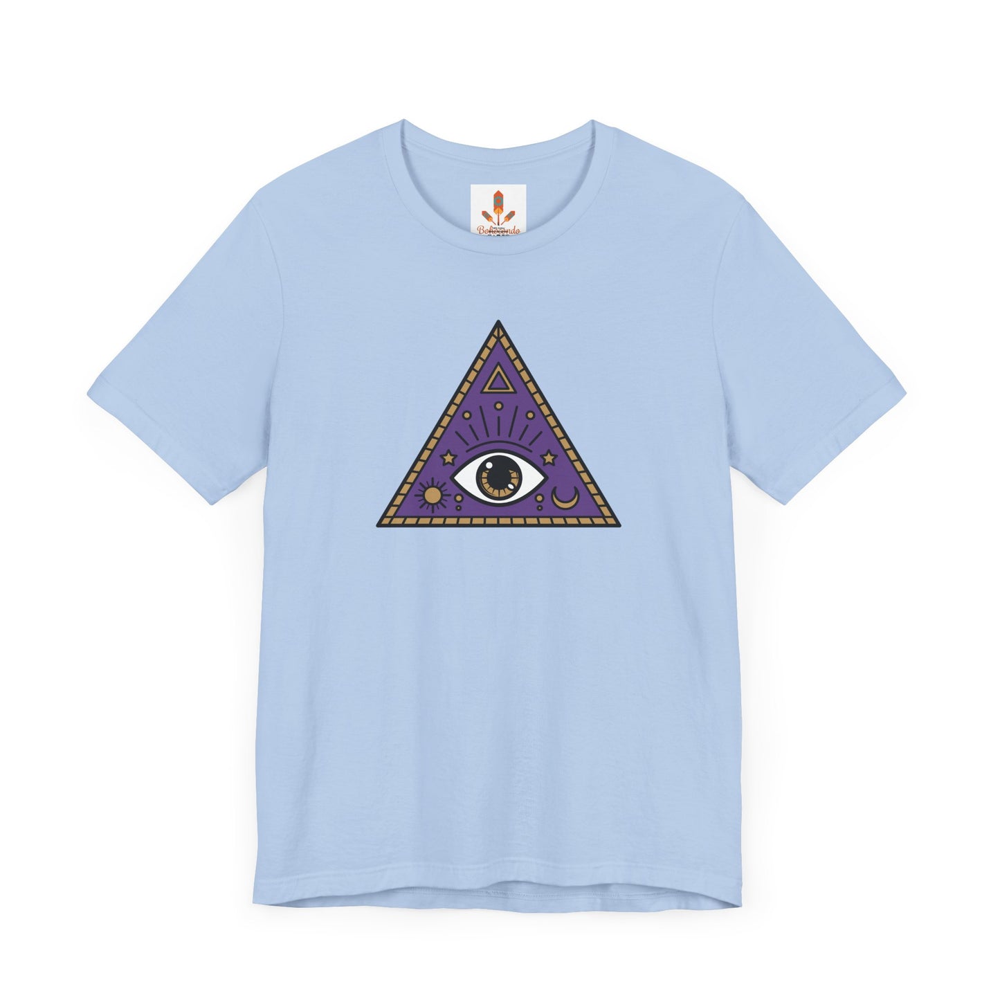 White Evil Eye and Pyramid T-shirt