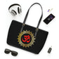 Golden Mandala Om Leather Shoulder Bag