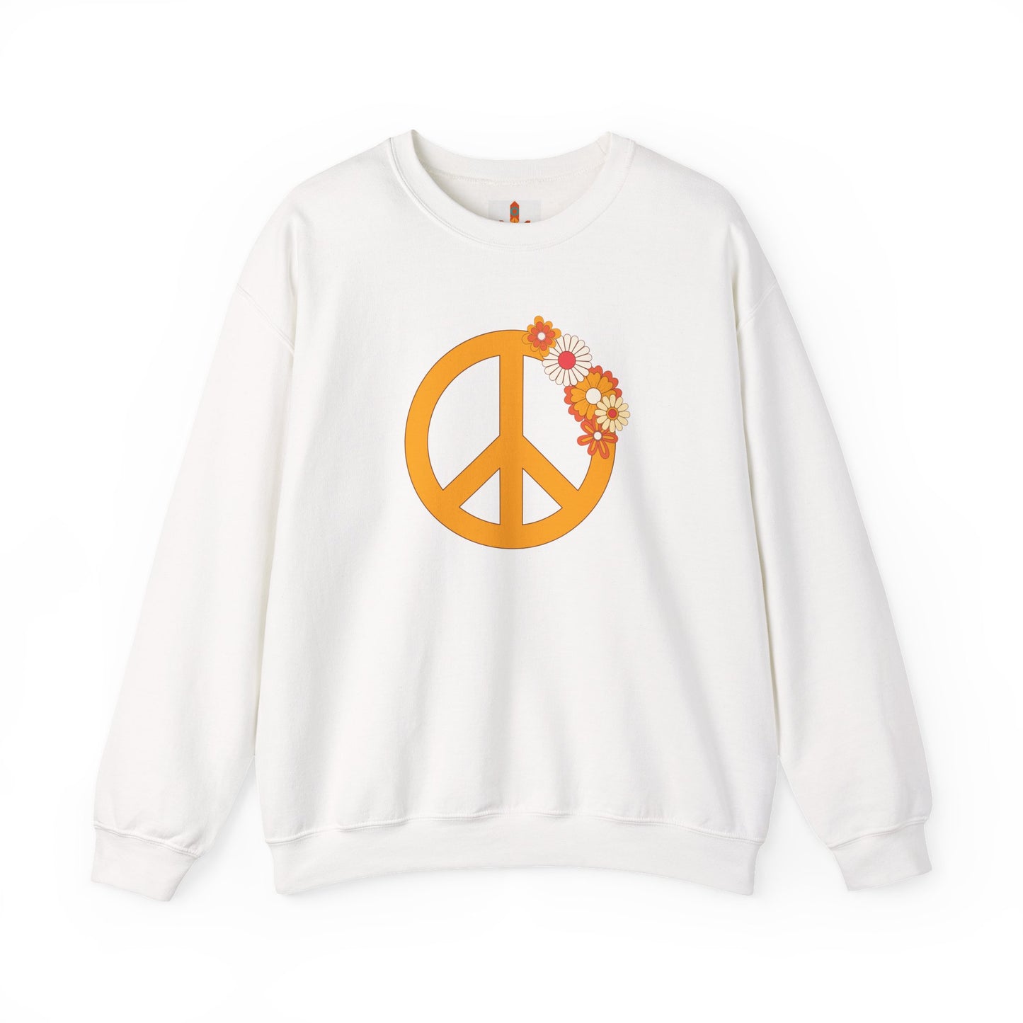 Peace Sign with Flowers Sweatshirt