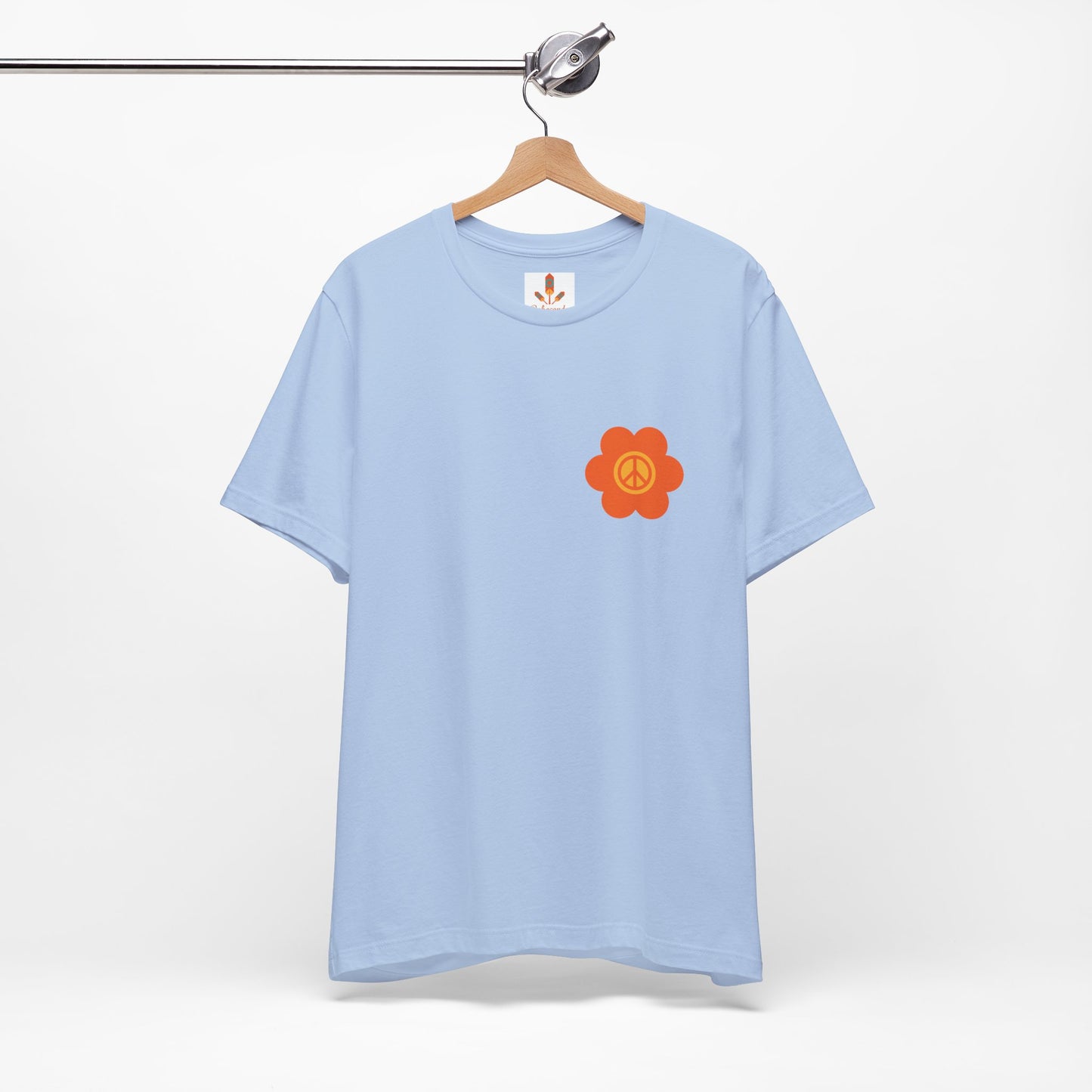 Peace Sign in Orange Flower T-shirt