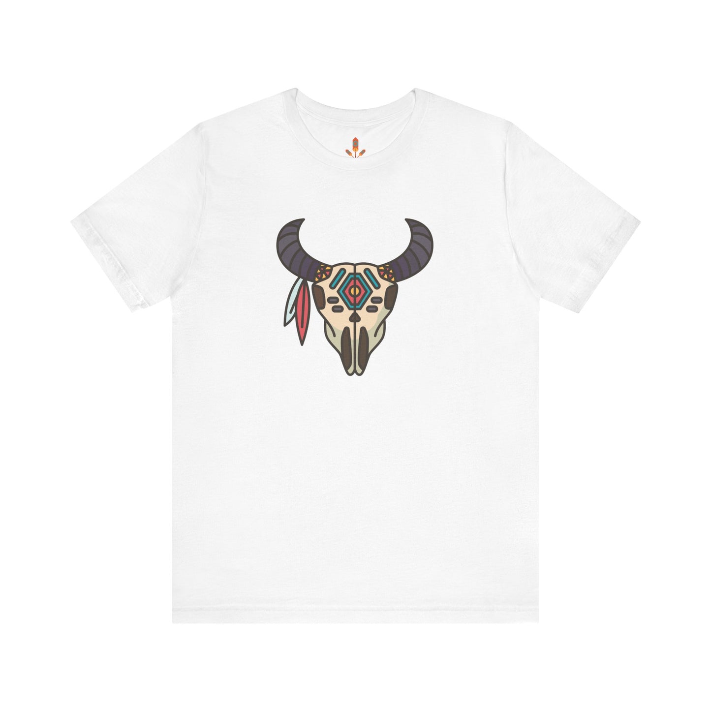 Buffalo Skull with Native Patterns T-shirt