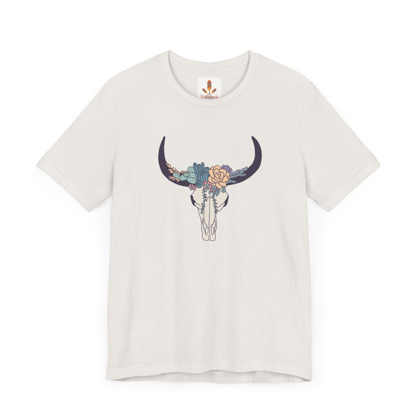 Buffalo Skull with Flowers T-shirt