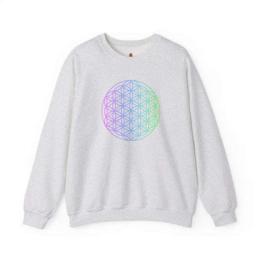 Blue and Green Flower of Life Sweatshirt