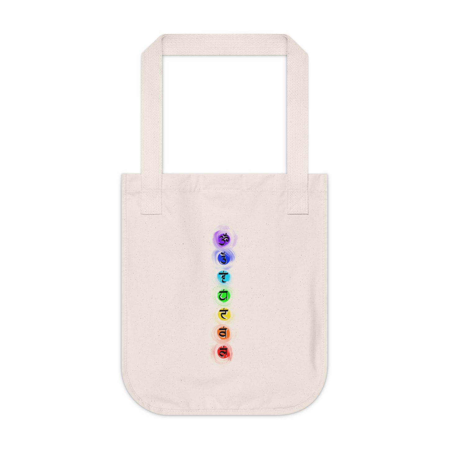 Seven Chakra Symbols Organic Canvas Tote Bag