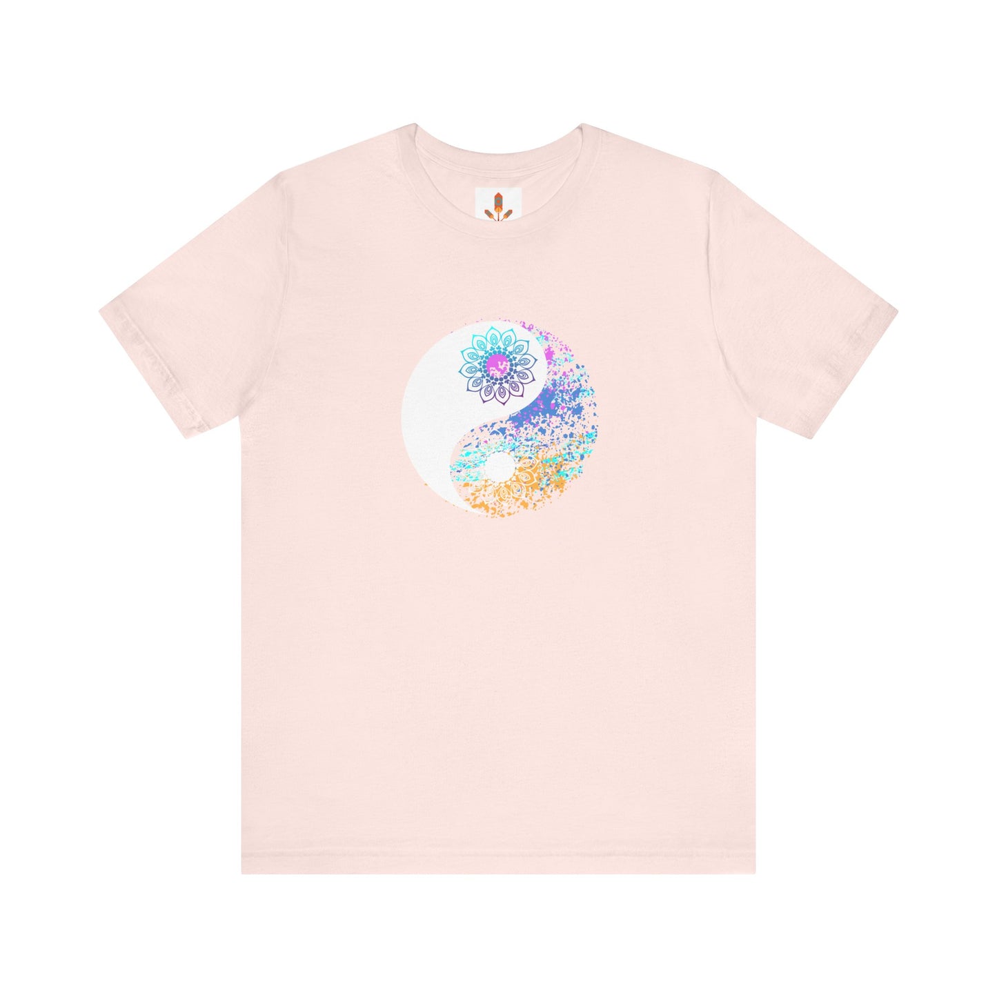 Colorful Lotus Yin Yang T-shirt