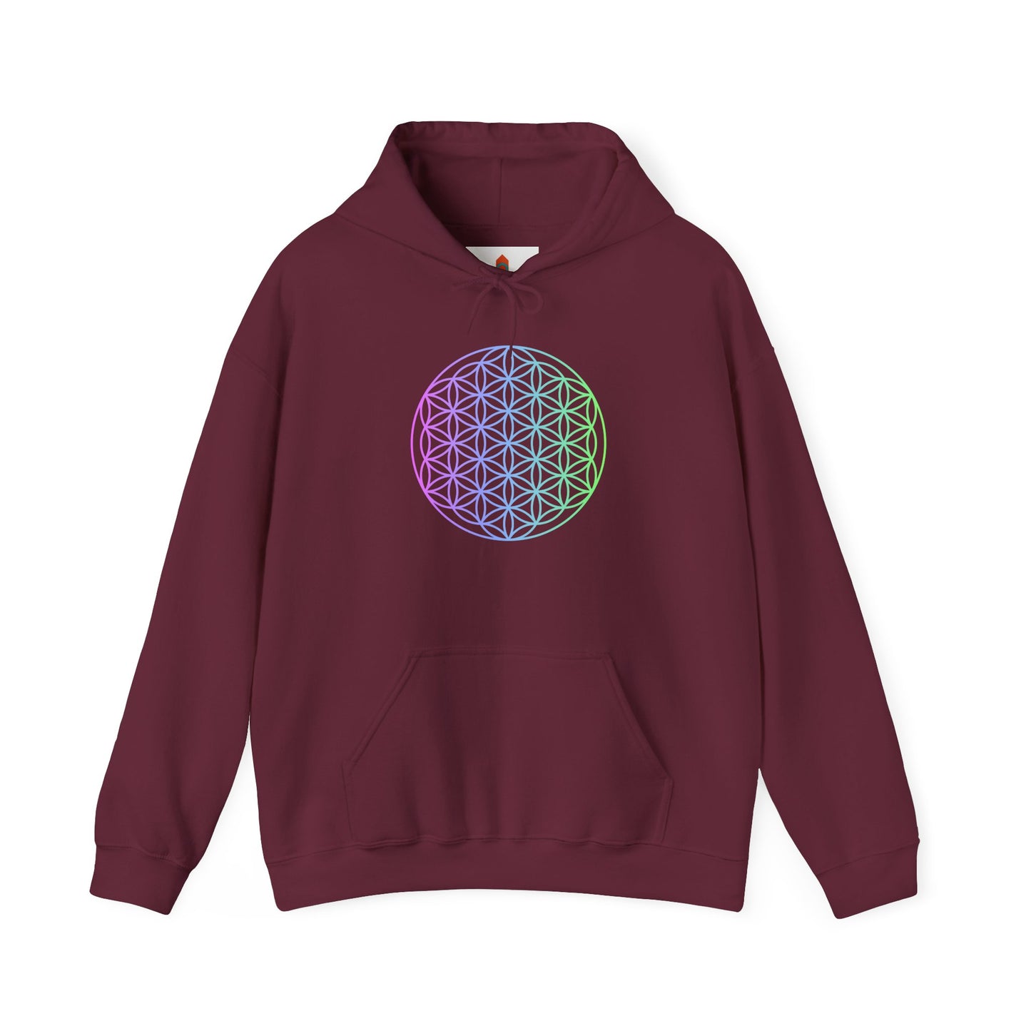 Blue and Green Flower of Life Hoodie