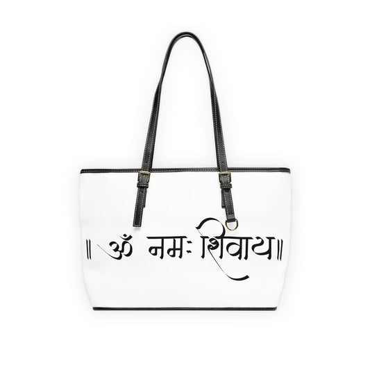 Om Mani Padme Hum Design Leather Shoulder Bag