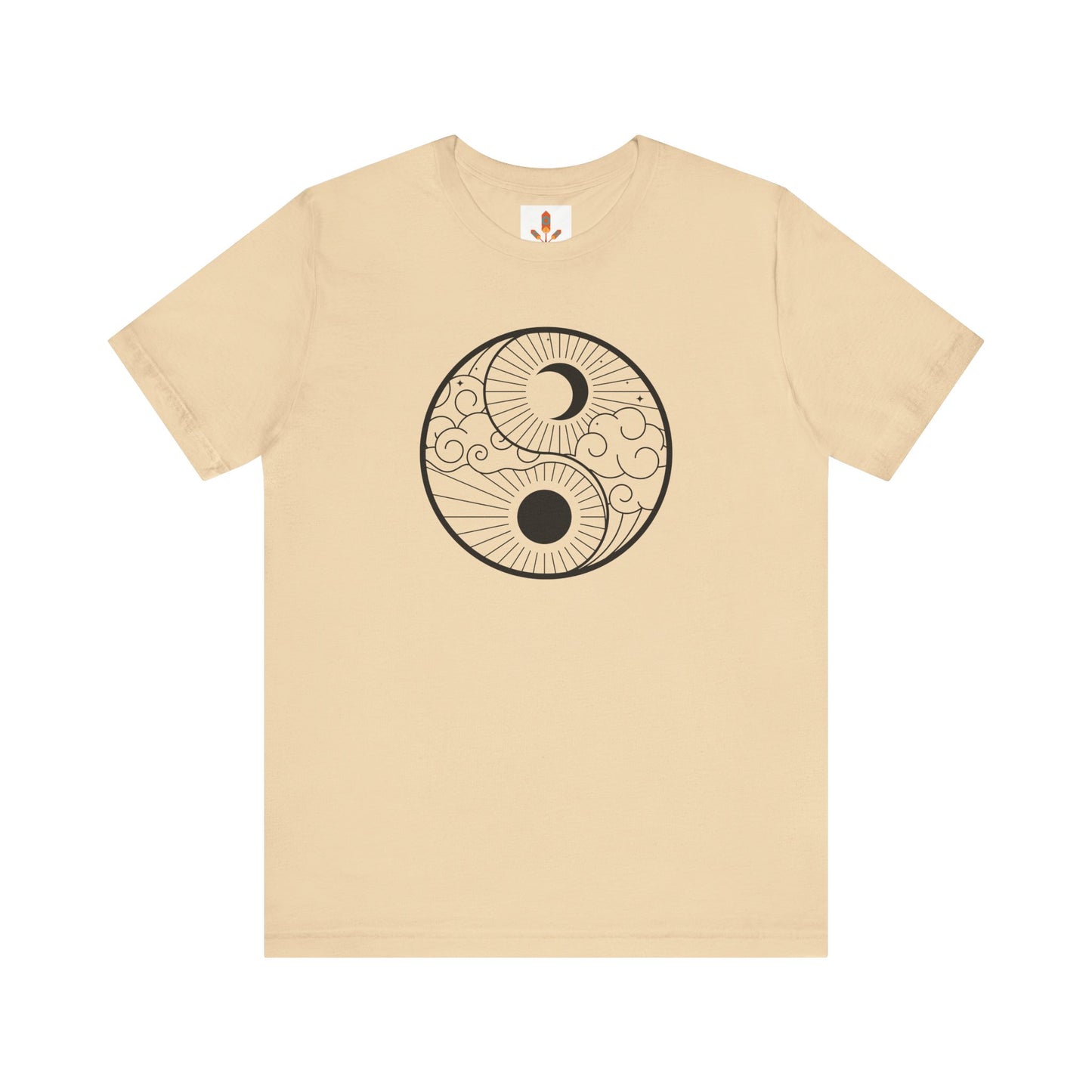 Yin Yang Sun and Moon Design T-shirt