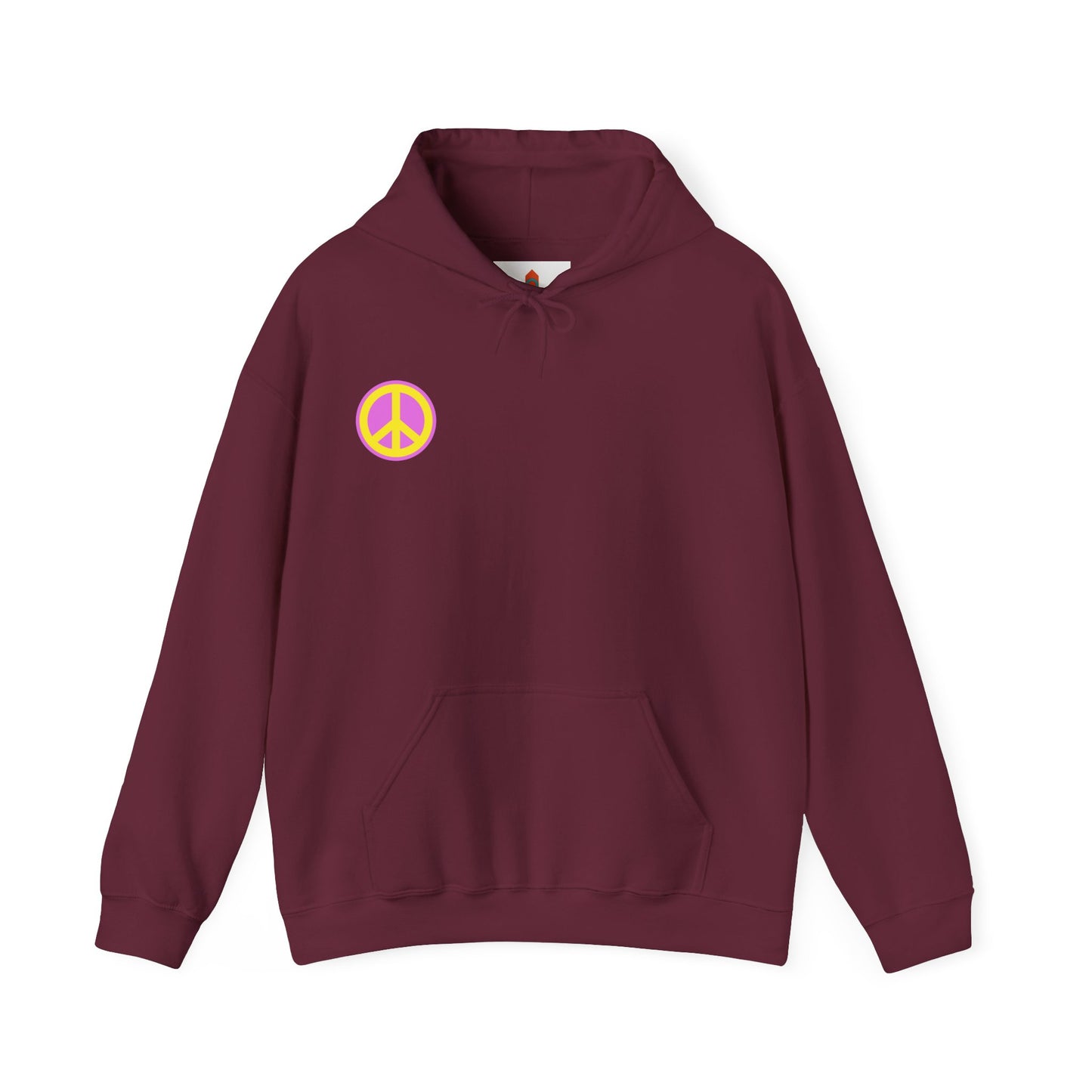 Yellow and Purple Peace Sign Hoodie