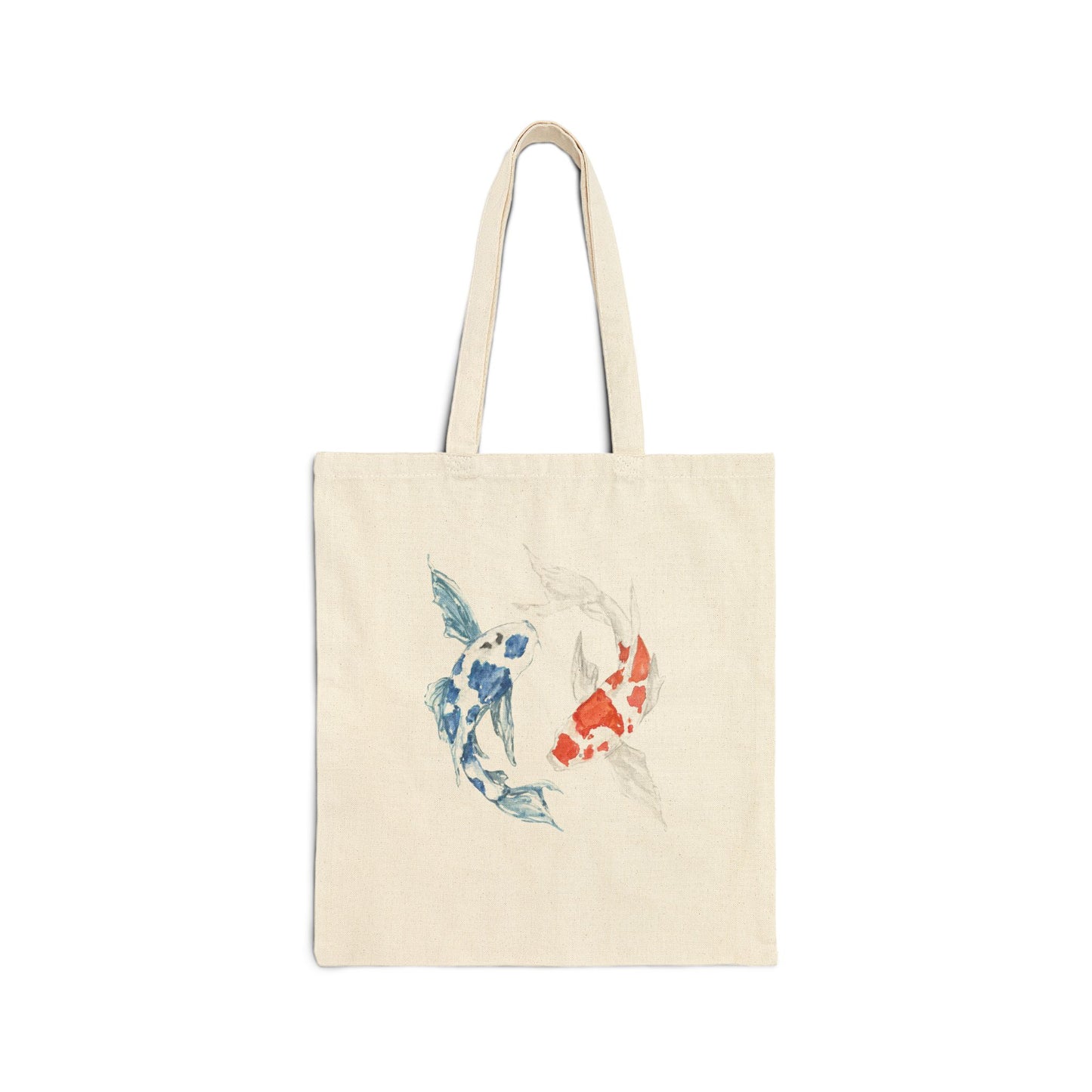 Colorful Yin and Yang Fish Cotton Tote Bag