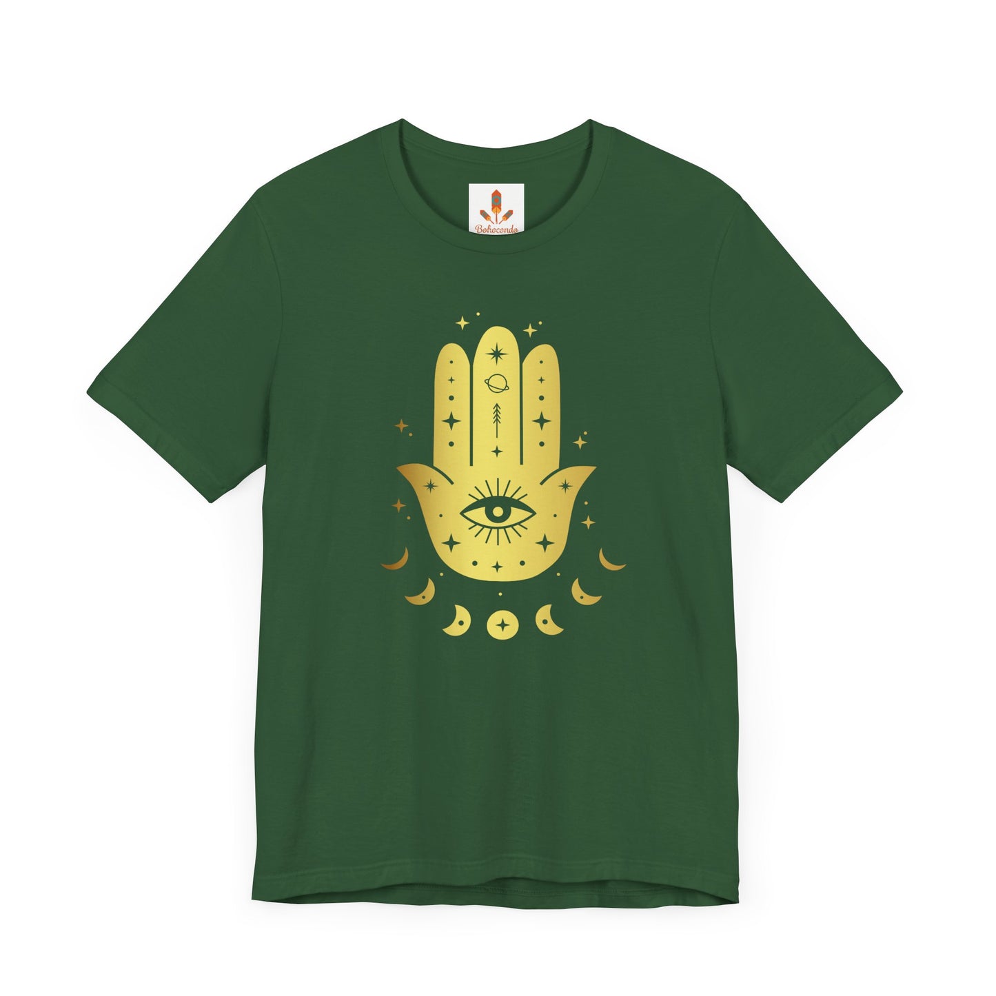 Golden Hamsa Hand with Eye T-shirt