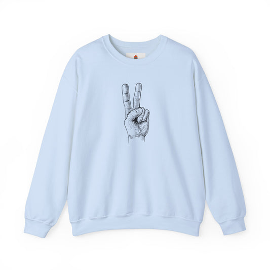 Peace Hand Sign Drawing Sweatshirt