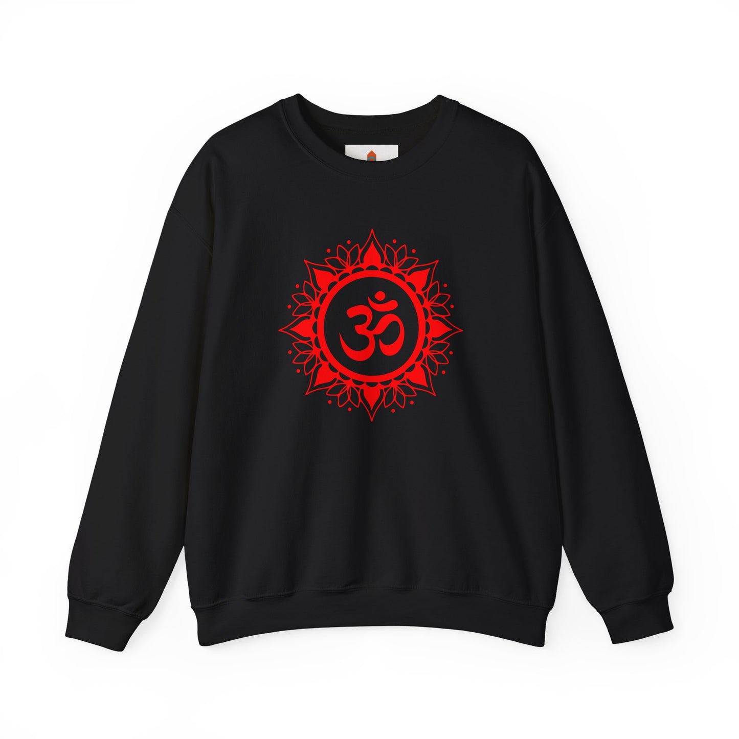 Red Om Lotus Design Sweatshirt