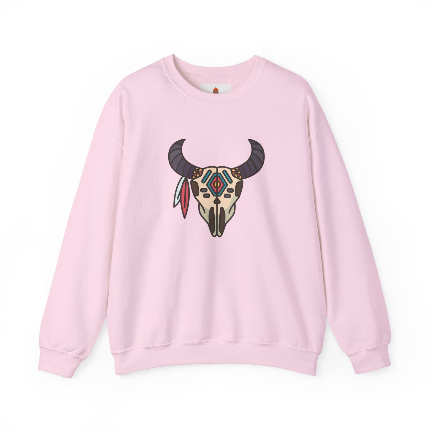 Buffalo Skull with Native Patterns Sweatshirt